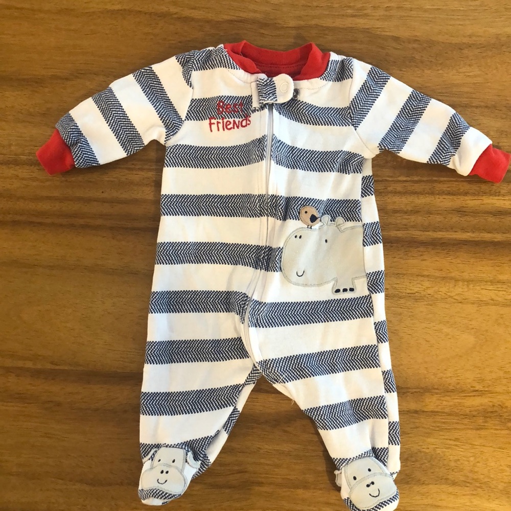 Never worn Koala Baby Newborn Hippo Footie Pajamas